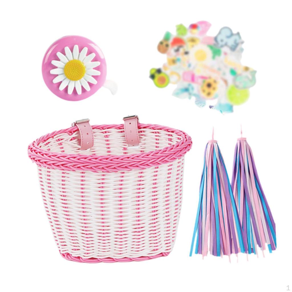 Cykelkorg Framtill Last Barn Retro Tillbehör Söt Praktisk Flätad Cykling Barn