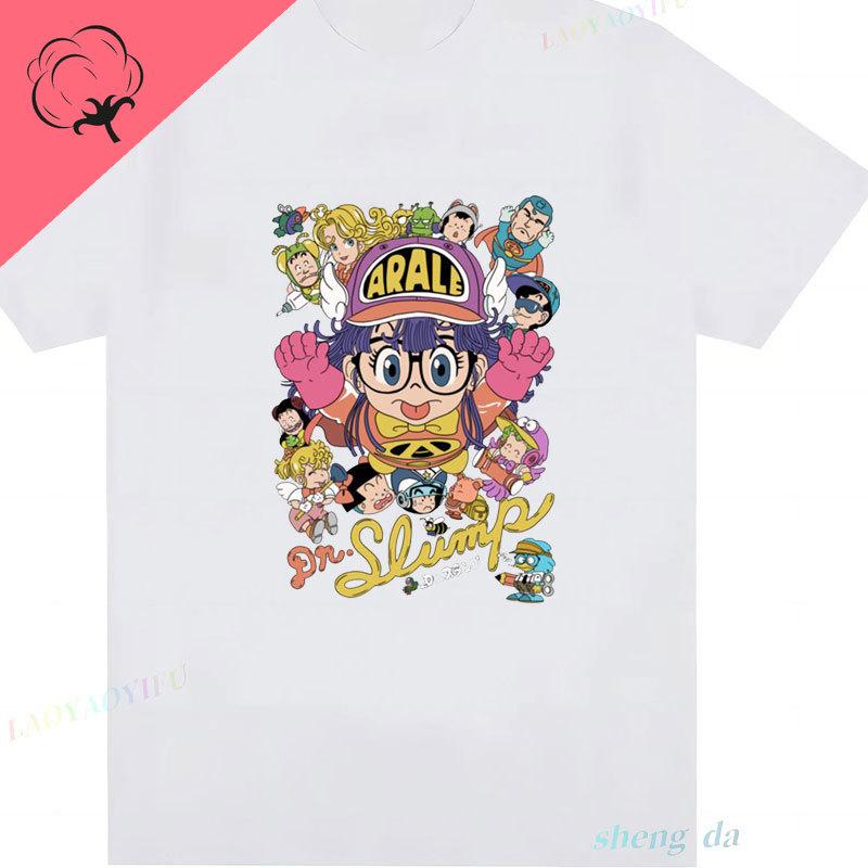 Arale DrSlump Tee Tshirt Pure Cotton  Graphic T Shirts  Y2k Top  Women Clothing