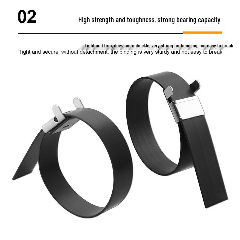 JNL N58142 Plastic-Coated 304 Stainless Steel Cable Ties