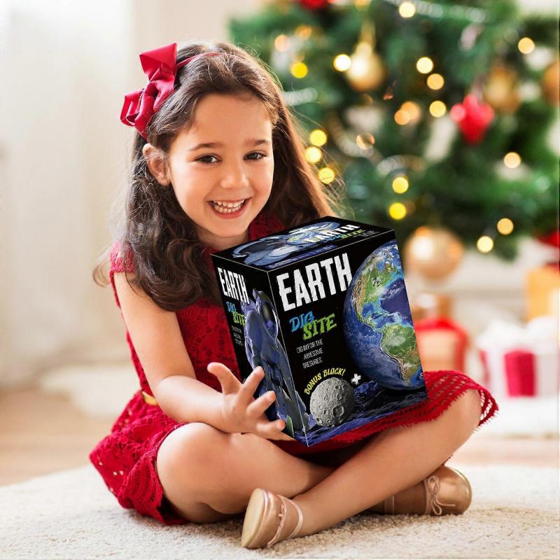 Solar System Gemstone Dig Kit Dig Up 13 Treasures Rocks & Fossils Space Toys For Kids Geology Christmas Gift