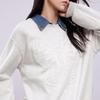 Women's Loose-Fit Fleece-Lined Sweatshirt with Lace Bowknot