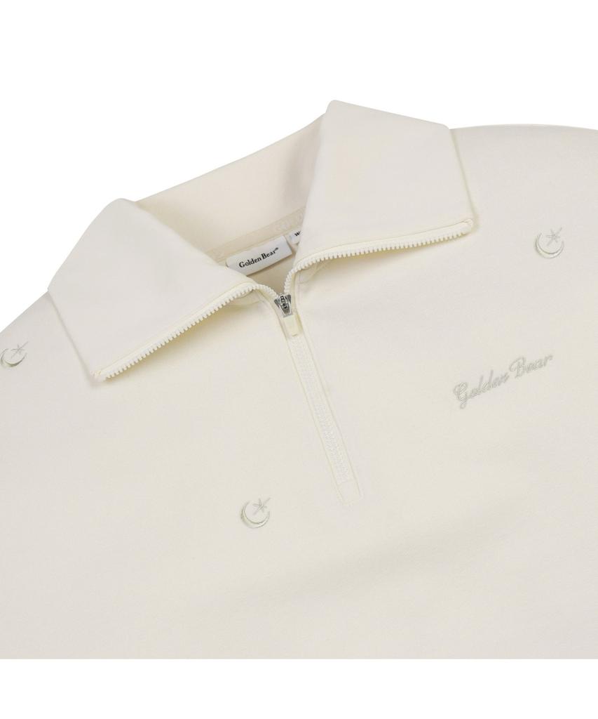 Goldeunbeeo (W) Moon Embroidery Half Zip-Up Sweat G5Taw25702Yex