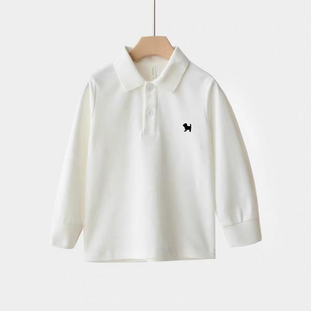 Kinder Baumwolle Langarm Poloshirt - 2026 Neu Frühling Jungen Cartoon Revers Oberteil