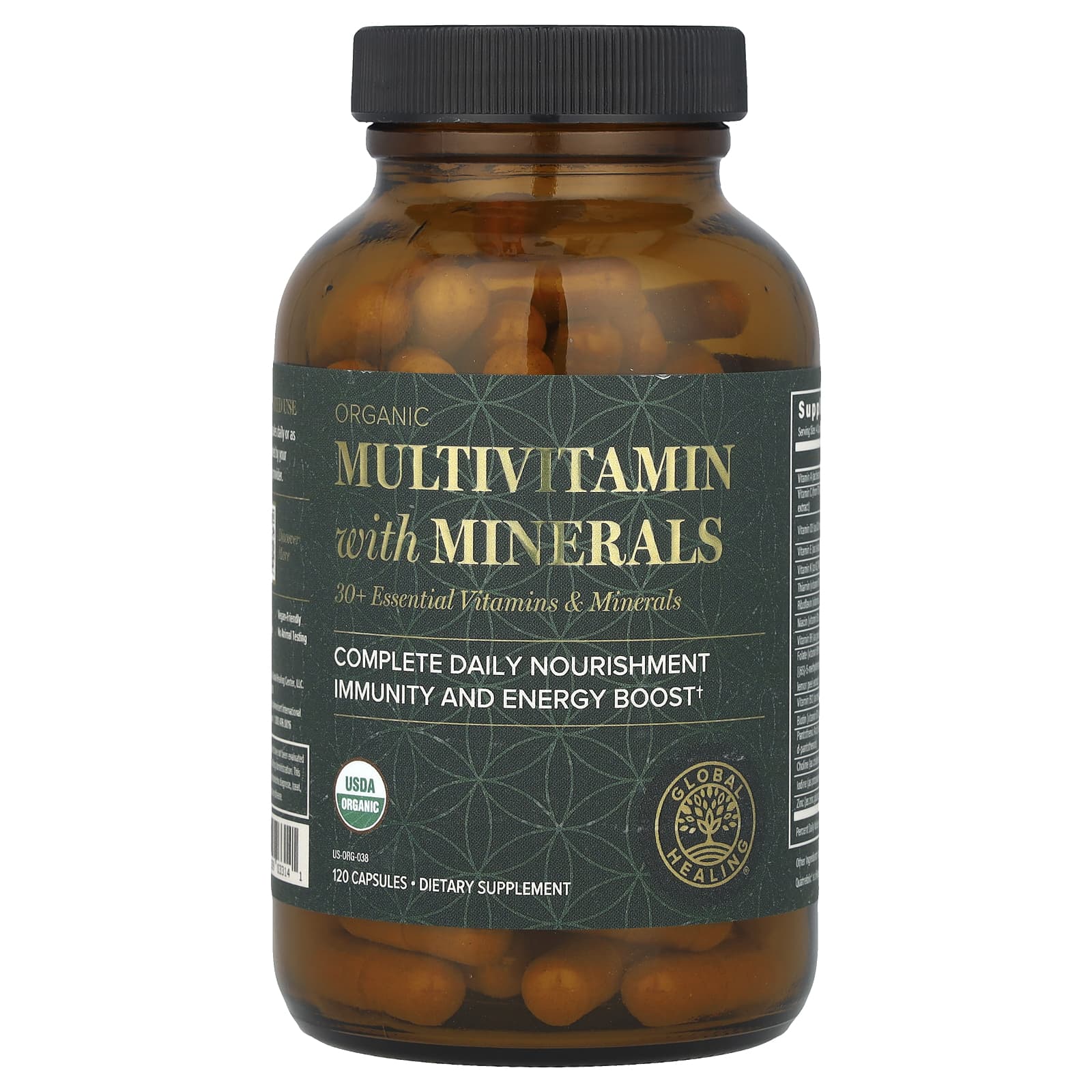 

Organic Multivitamin with Minerals, 120 Capsules