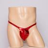 Men's Sexy Underwear Panties Patent Leather JJ Color T-shaped Leather Fabric Sexy Thong T-shaped Pants