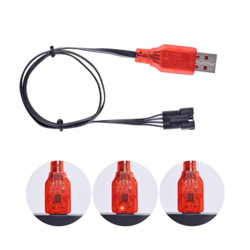 SM4P USB Charging Cable SM4P Charger LED Indicators For 7.4V LithiumBattery RCModel Vehicles Boats Remote Controlled Toy