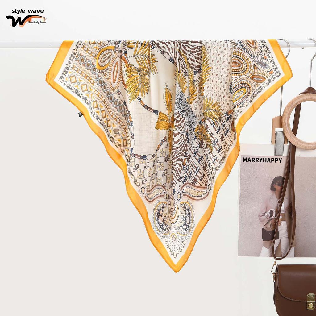 Summer Travel Silk Scarf: Sun Protection Headband & Neckwear for Women