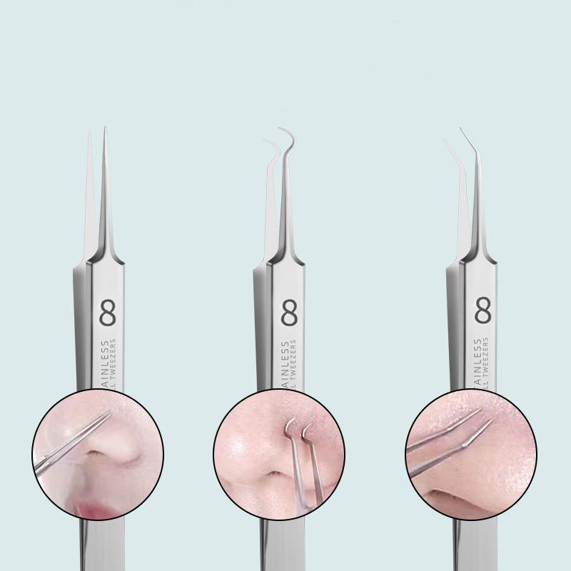 Ultra-Fine Cell Pimples Blackhead Clip Tweezers Beauty Salon Remover Acne Needle Blackhead Deep Cleaner Clip Face Skin Care Tool