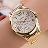 2025 New Brand 3 Eyes Gold Geneva Casual Quartz Watch Women Stainless Steel Dress Watches Relogio Feminino Ladies Clock Hot Sale