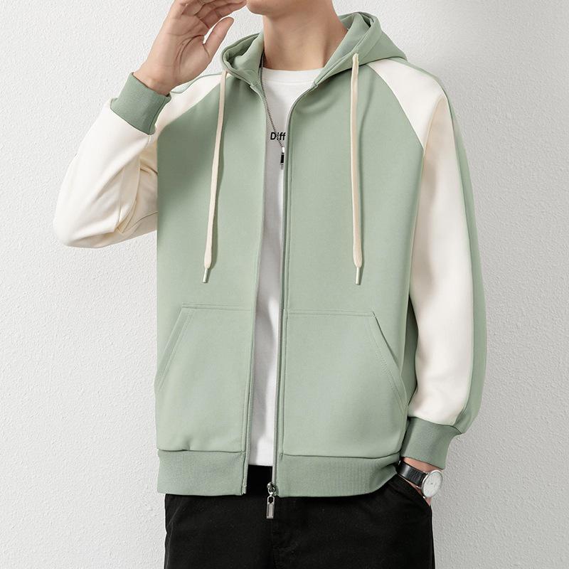 Hooded Cardigan Sweatshirt Men's Spring and Autumn New Hong Kong Style Couple Jacket Loose Jacket Men