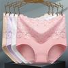 5pcs/pack High Waist Briefs Panties Women Sexy Lace Underwear Plus Size Bamboo Cotton Panties