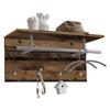 FMD - FMD Aged Brown Wall Coat Rack 72x29.3x34.5 Cm