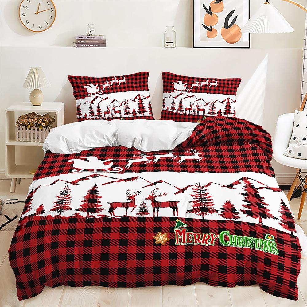 Three-Piece Christmas Quilt Set Two-Piece Bedding Set