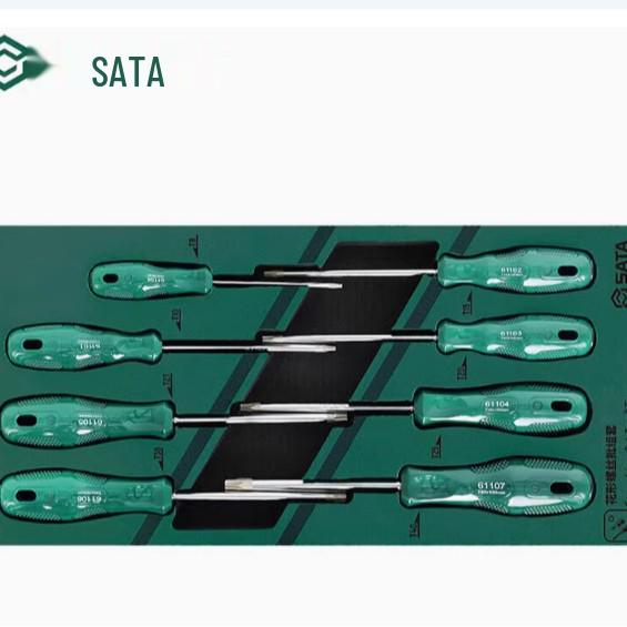 SATA 09955A 8-Piece Flower-Shaped Hex Screwdriver Holder Set (T8-T25) 09955A