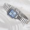 Square Alloy Steel Strap Track Watch Quartz Watch Fashion Casual Drainage Watch