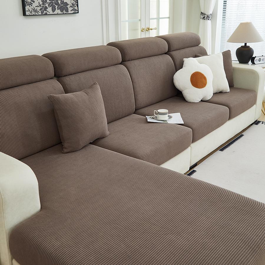 

1 шт. Чехол на сиденье дивана, эластичный жаккардовый чехол для гостиной, легко чистится, чехол для дивана с узором в полоску S