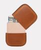 Matt Classic Stone Cowhide Business Card Holder Tan Brown