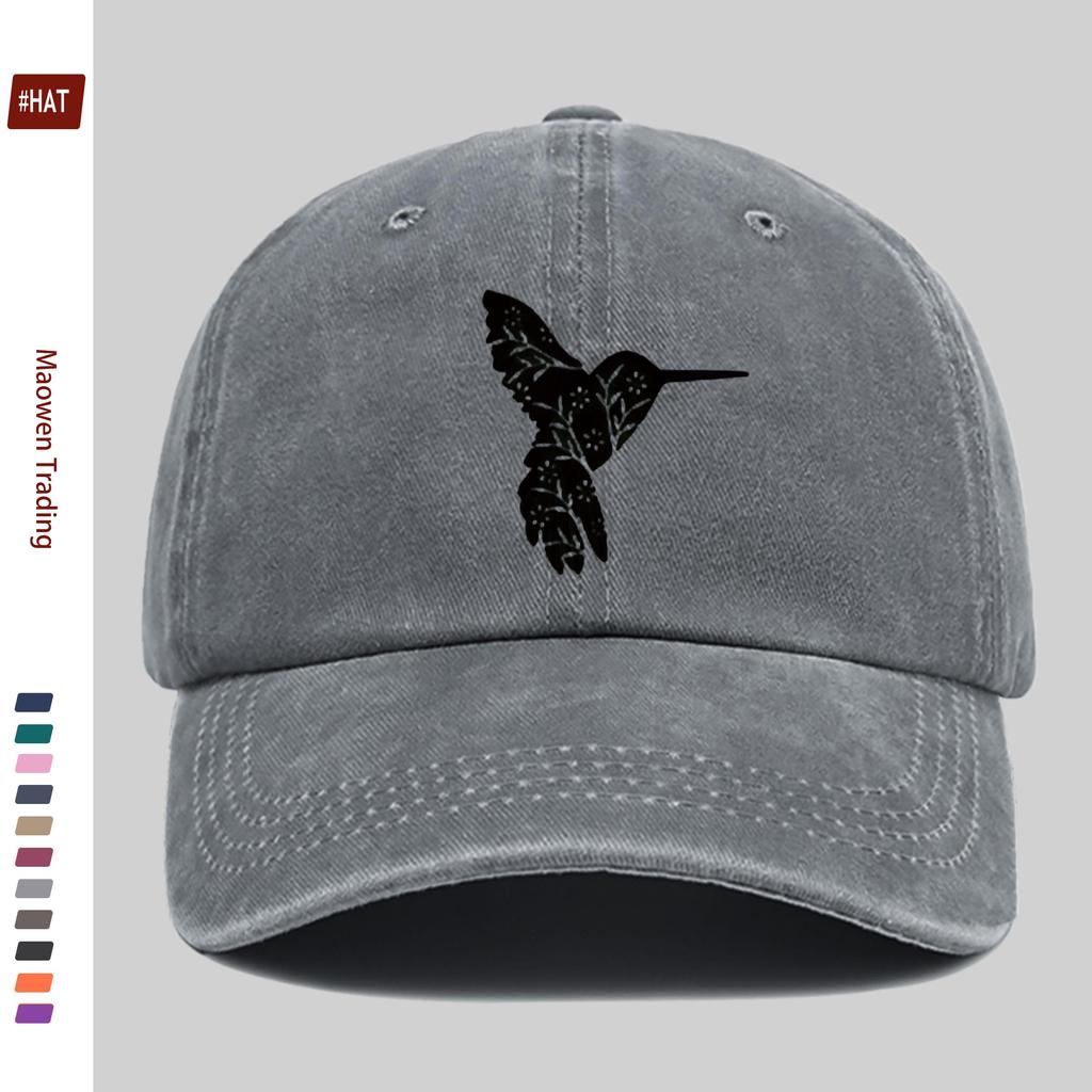 Pc Hummingbird Silhouette Printed Baseball Cap Trucker Style Sun Hat Comfortable Lightweight Papa Cap Dad Mom Beach Party De