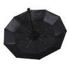 Automatischer Regenschirm Winddicht Bequemer Griff Tragbarer Faltbarer Regenschirm für Regen und Sonne Schwarz