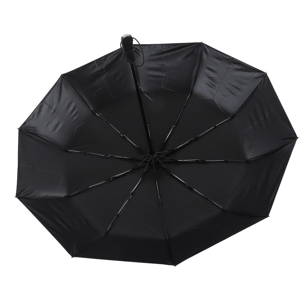 Automatischer Regenschirm Winddicht Bequemer Griff Tragbarer Faltbarer Regenschirm für Regen und Sonne Schwarz