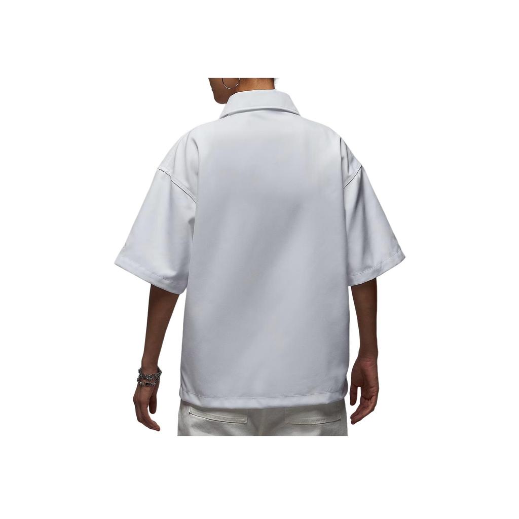 Jordan Women's White Short Sleeve Button-Up Shirt HQ9200-101