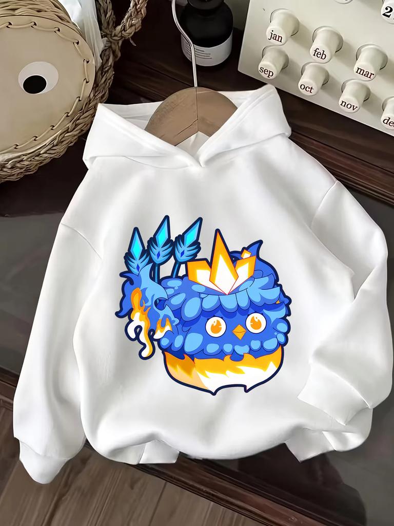 Cute Fruit Box Kids Pullover Hoodie Summer Cute Cartoon Crewneck Age 3-14