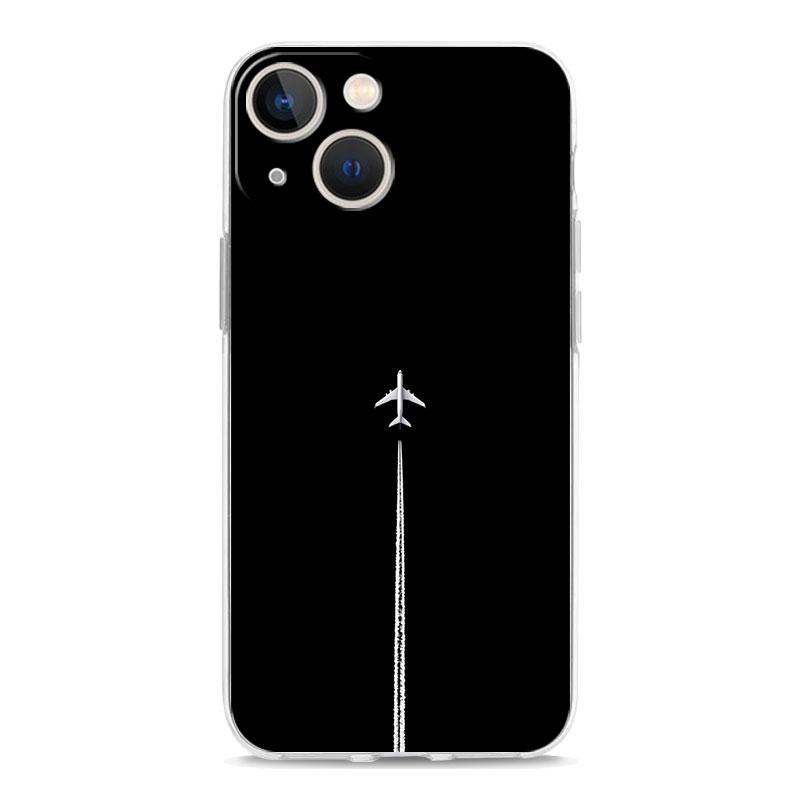 Phone Case For iPhone 17 Air Cases iPhone 16 15 12 13 14 Pro Max SE 7 8 Plus iPhone11 Clear Soft Cover Airplane Pattern
