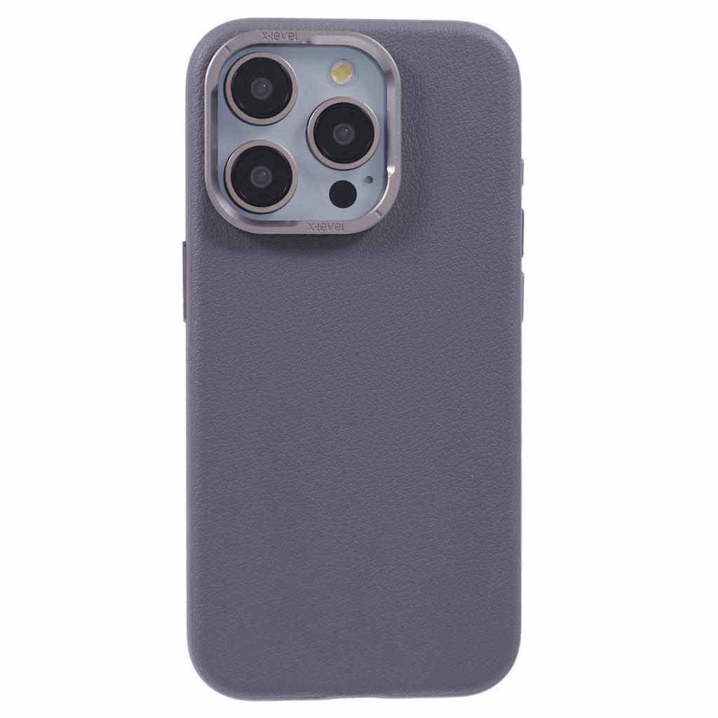 For iPhone 15 Pro Case Slim PU Leather Hard PC Shell Phone Cover