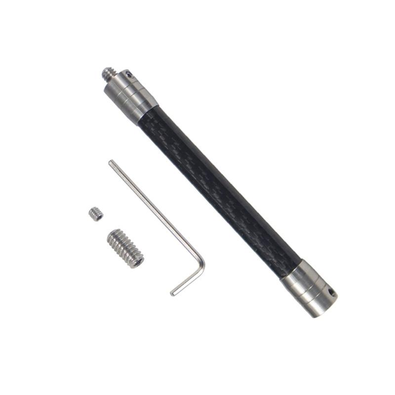 14 мм Удлинительный стержень из углеродного волокна Резьбовой стержень 1/4 дюйма Универсальный портативный удлинительный рычаг для экшн-камеры Быстрая сборка 121mm
