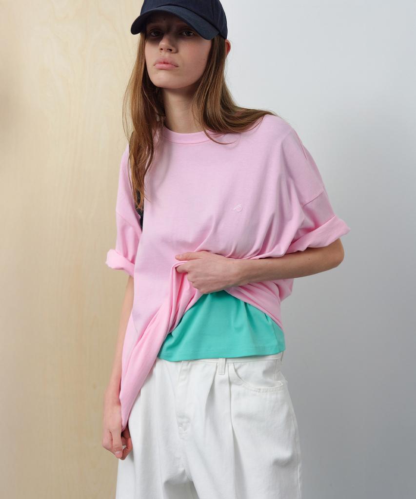 Leuba Laid-Back Logo T-Shirt - Cotton-Candy Pink