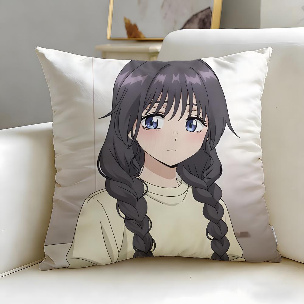 popular anime character Kaoruko Waguri Cushion Cover Soft & Easy-Wash Pillow Case – Versatile for Couch, Bed, Travel and Office