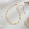 SHIXIN Boho Starfish Short Choker Necklace for Men Trendy Imitation Pearl Acrylic Beaded Necklace Male Summer Beach Neck Jewelry