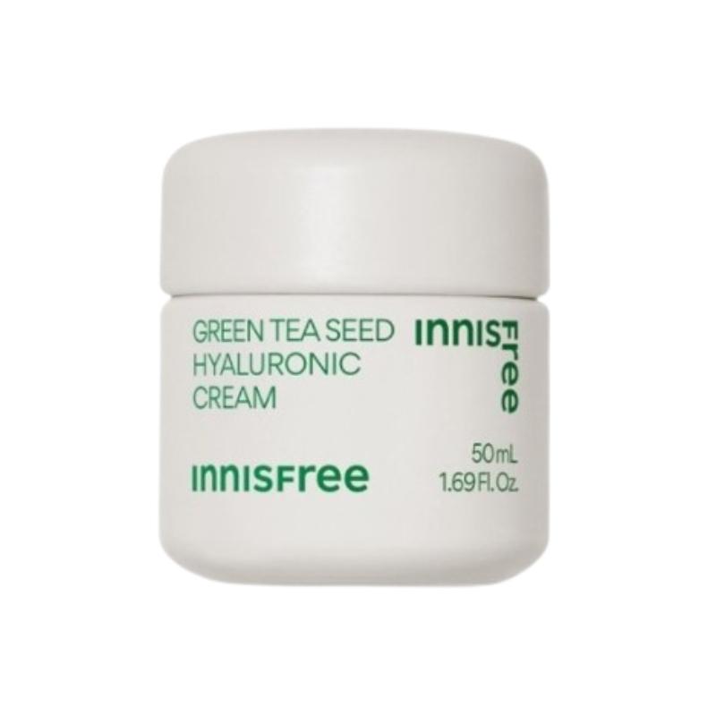 

Innisfree Увлажняющий крем для лица с гиалуроновой кислотой и зеленым чаем 50 мл | Увлажняющий корейский крем для лица для сухой и чувствительной кожи 50ml