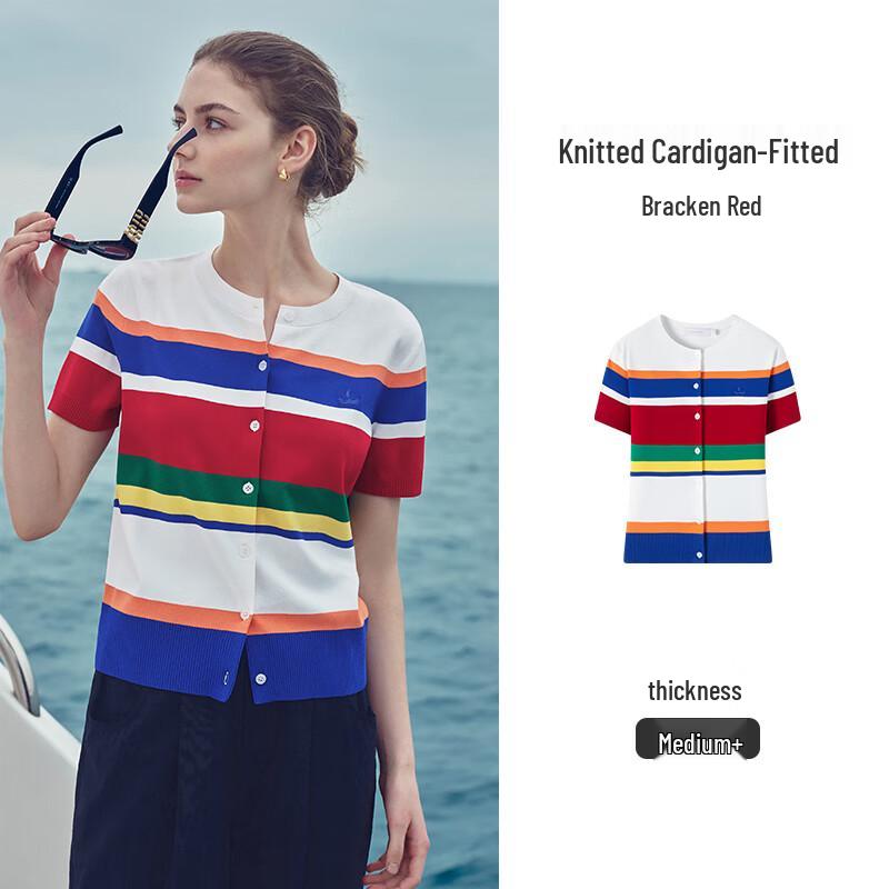 Navigare Women's Color-Block Stripe Knit Cardigan