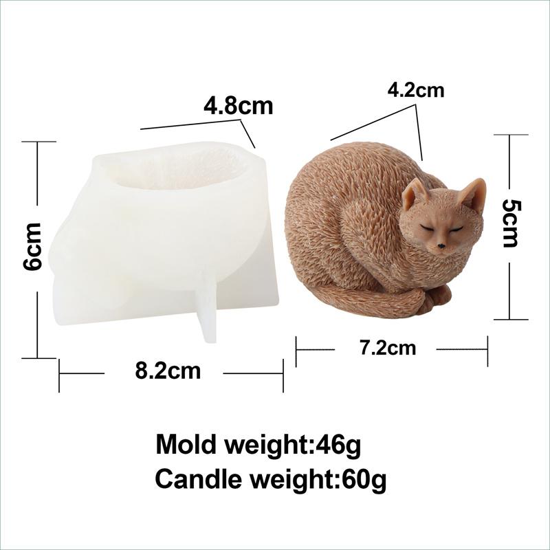 

3D Multi Style Dog Cat Silicone Candle Mold DIY Cute Curly tail Cat Animal Pets Schnauzer Shiba Inu Home Decor Gifts