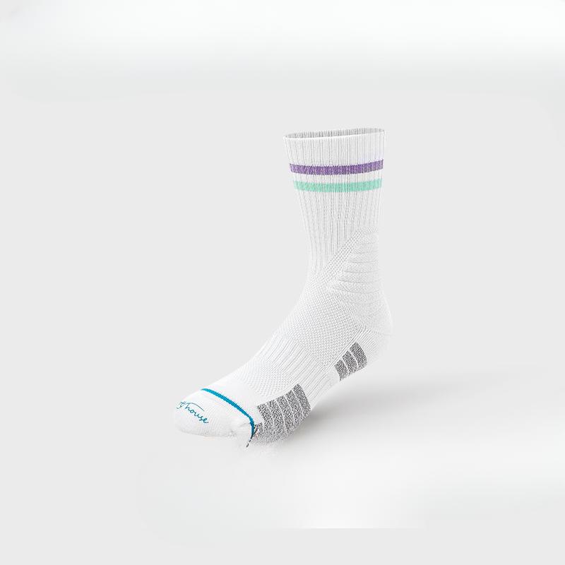 

Мужские весенне-осенние 7A антибактериальные махровые утолщенные нескользящие баскетбольные гольфы 1 pair зелёный/фиолетовый