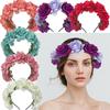 Wedding Festivals Floral Crown Hairband Bohemian Headwear Rose Flower Headpiece  for Women Girls