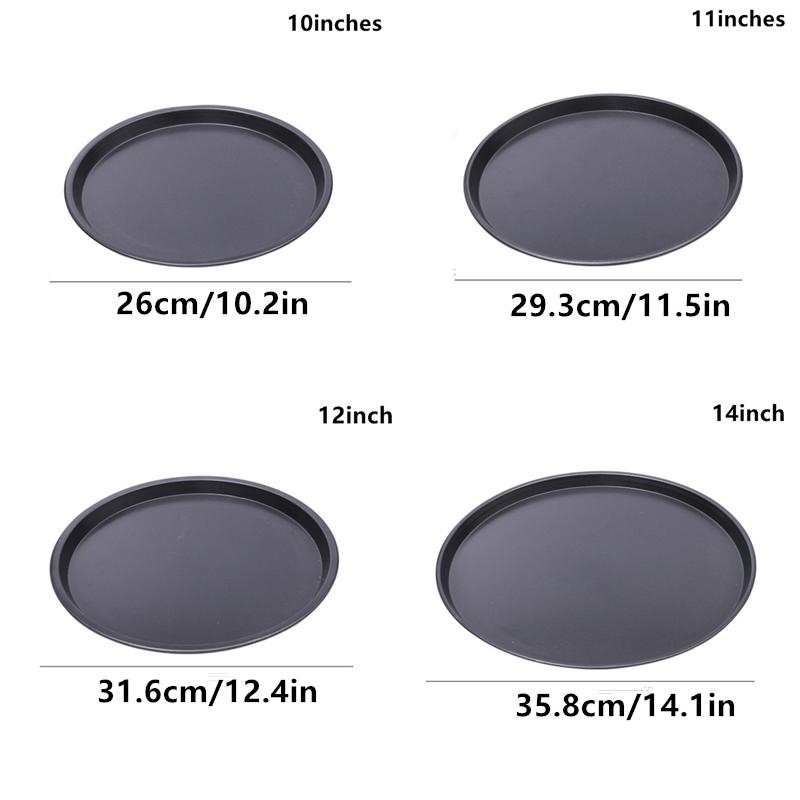 10/11/12/14 calowa blacha do pieczenia pizzy nieprzywierająca stal węglowa blacha do pizzy okrągła blacha do pieczenia do domowej pizzy blachy do piekarnika narzędzie kuchenne