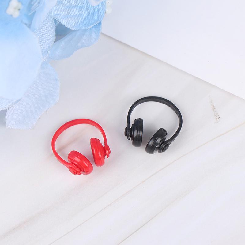 

2 шт 1:12 Кукольный дом Мини Пластиковые беспроводные наушники Кукольный дом Украшение