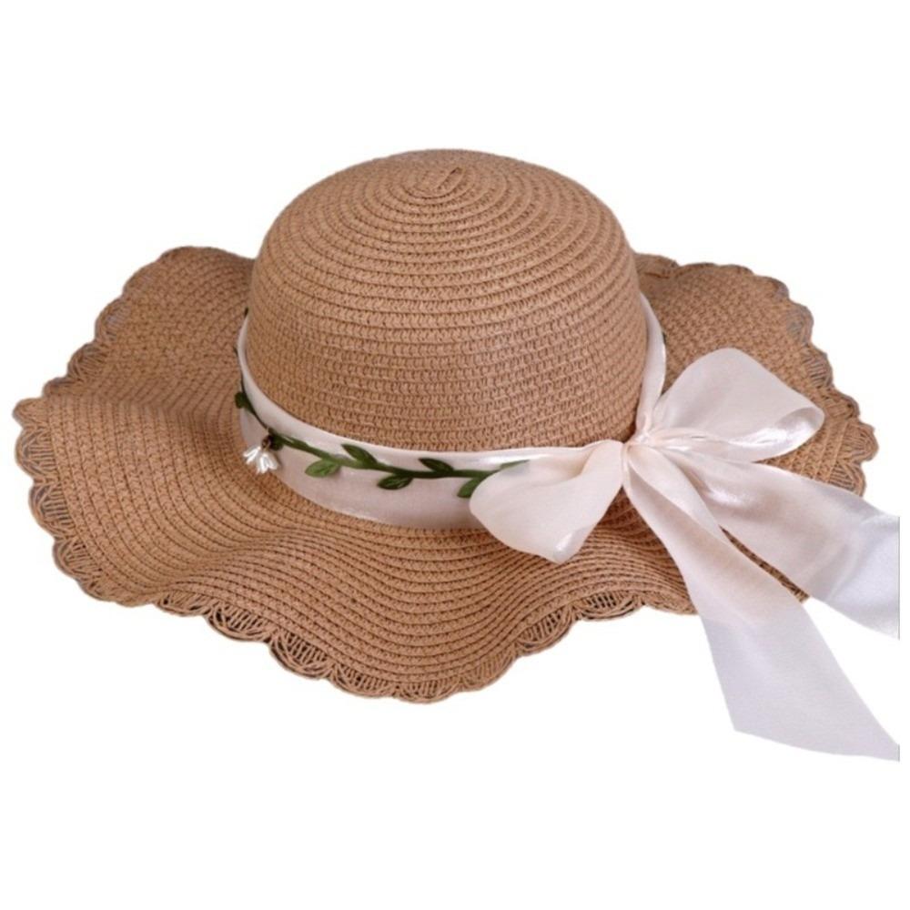 Wide Brim Bow Straw Hat Colorful Women s Sun Hat Sweet Fisherman Hat  Party