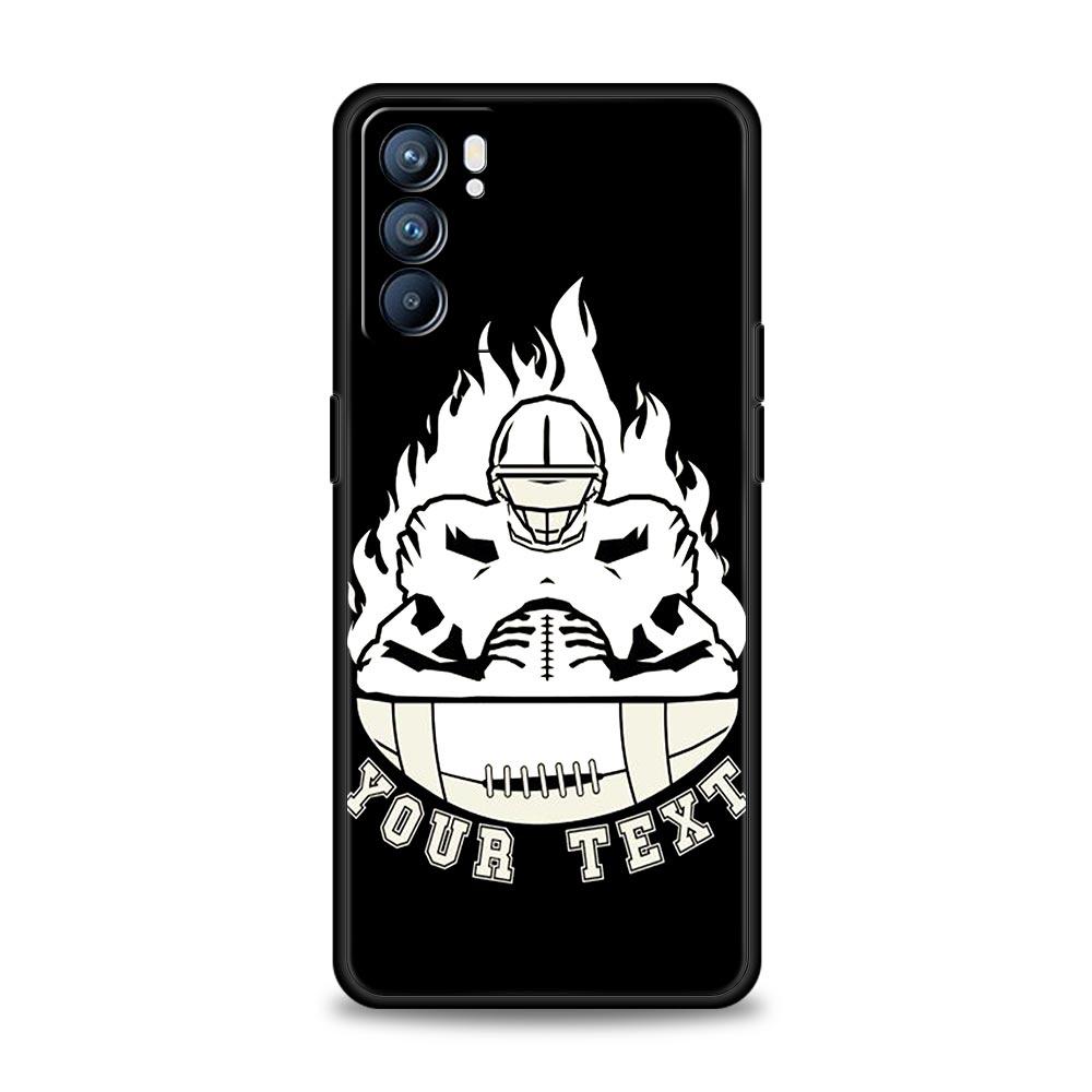 

Rugby Ball Phone Case For Oppo Reno8 Reno7 Reno6 Pro A54 5G Find X6 X5 A53 A52 A9 A15 A95 A17 A16 A76 A74 A57 A31 Cover For Oppo Reno8Pro