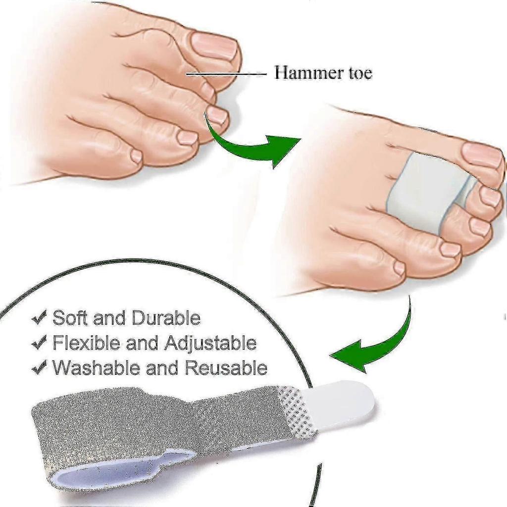 6-pack Of Hammer Toe Straighteners For Straightening Hammer Toes, Broken Toes, Crooked Toes And Overlapping Toes