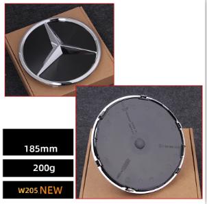 BENZ Car Front Grille Emblem Star Badge  Logo Chrome Black Silver 3D Mirror Mercedes Benz W205 W204 W253 W213 W206 W166 Gle VVVglc Qa6
