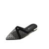 Fashion Shoes for Women Polka Dots Low Heel Woman Mules Slippers Mesh Pointed Toe Sexy Slides Waterproof Summer 2025 Trend Price Sandals