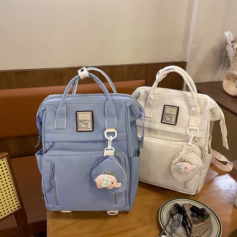 Student Nylon Casual Backpack With Laptop Pocket For College And School Use