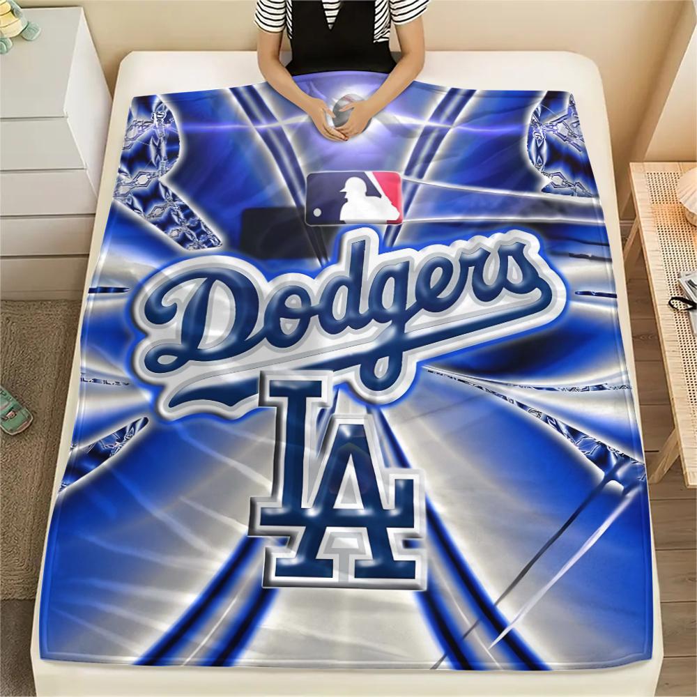 1Pc LA Dodgers Print Flannel Blanket, High quality Comfortable for All Seasons, Home Decor, Warmth and Comfort, Perfect for Gifts