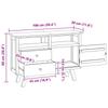 Teak Solid Wood Sideboard with Drawers Natural Finish 100 X 30 X 68 Cm
