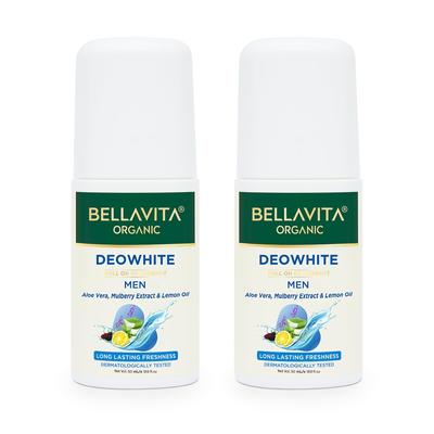 Set di deodoranti roll-on per uomo (2x50 ml), Deowhite Deodorante Roll-On Uomo Set,