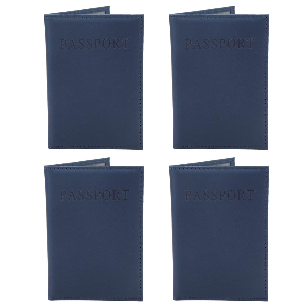 4 Adet Pasaportluk Yumuşak Su Geçirmez PU Deri Seyahat Pasaportluk Kılıf Cüzdan Erkekler Kadınlar için