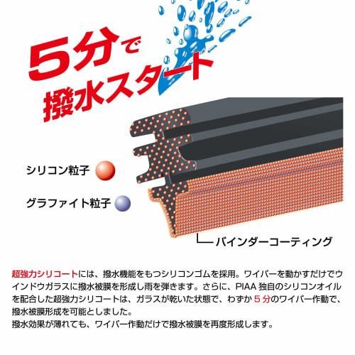 PIAA Wiper Replacement Rubber 350mm Super Strong Silicone Rubber Special Silicone Rubber 1 Piece Part Number 3D SUD350